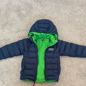 HH Kids Navy Puffer Jacket with removable hood
